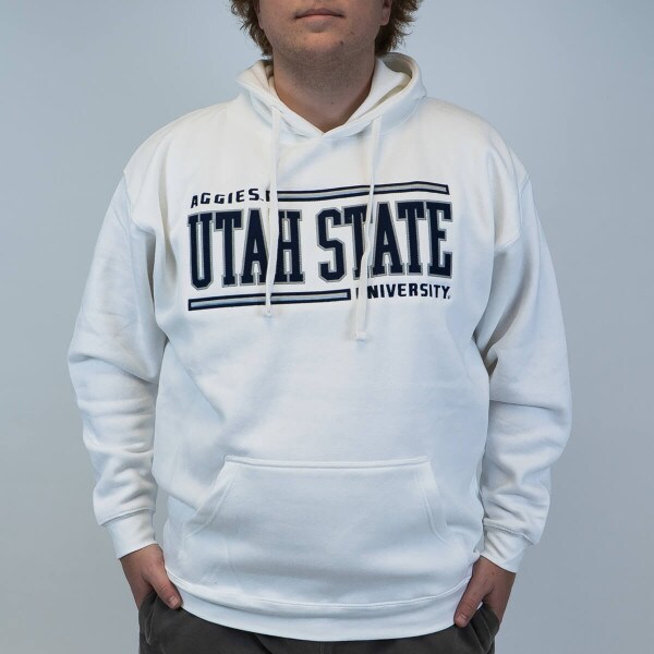 White, Utah State, Aggies, University, Hoodie, Sweatshirt